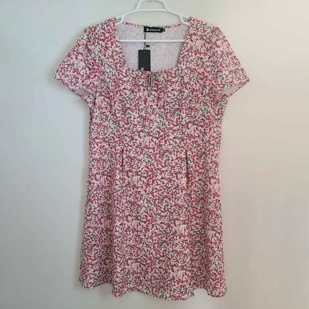 NWT Allegra K Floral Dress - XL